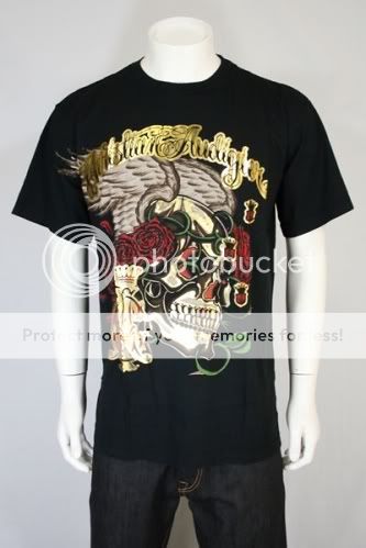 CHRISTIAN AUDIGIER Crown Of Feather & Roses Tee T Shirt  