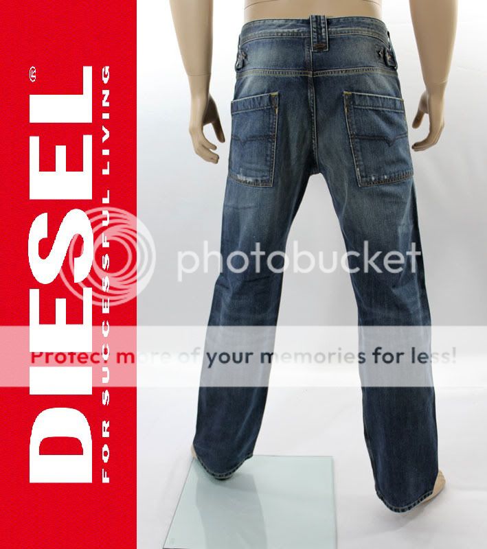Brand New Diesel Gualbon Blue Mens Jeans Pants Italy  