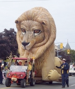 octoberfest float made famous by ellen degenerers