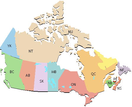 canada map