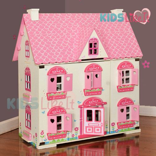 deluxe rosebud doll's house with furniture