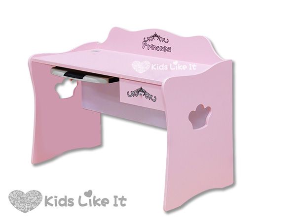 MIA Girls Pink Wooden Princess Study Desk with Drawer – Kids Like It